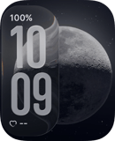 Silver Moon watch face preview for Apple Watch