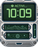 Silver Orbit watch face preview image for Apple Watch