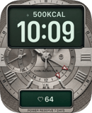 Silver Reserve watch face preview for Apple Watch