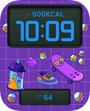 Skater Pop watch face preview for Apple Watch