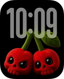 Skull Cherries watch face preview image for Apple Watch