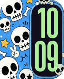 Skull Party watch face preview for Apple Watch