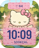 Sleepy Hello Kitty watch face preview for Apple Watch