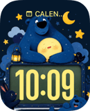 Sleepy Moon Bear watch face preview for Apple Watch