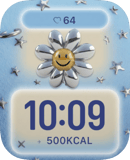 Smiley Daisy watch face preview for Apple Watch
