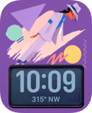 Smooth Lean Compass watch face preview for Apple Watch
