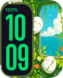 Soot Sprite Green watch face preview for Apple Watch