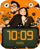 Spooky Couple watch face preview for Apple Watch