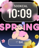Spring Blossom watch face preview for Apple Watch