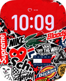 Sticker Clash watch face preview image for Apple Watch
