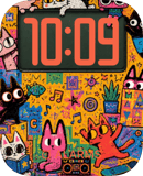 Street Pop Cats watch face preview for Apple Watch