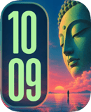 Sunset Buddha watch face preview image for Apple Watch