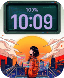 Sunset Station Girl watch face preview for Apple Watch