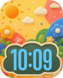 Sunshine Garden watch face preview for Apple Watch