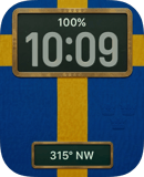 Sweden Flag watch face preview for Apple Watch