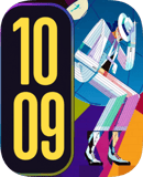 Tall Yellow Numerals watch face preview for Apple Watch