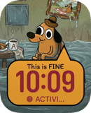 This Is Fine Flood watch face preview for Apple Watch