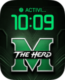 Thundering Herd watch face preview for Apple Watch