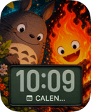 Totoro Calcifer Garden watch face preview for Apple Watch