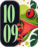 Tree Frog watch face preview image for Apple Watch