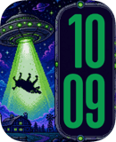 UFO Night Shift watch face preview for Apple Watch