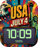 USA Pop watch face preview for Apple Watch