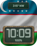 Uzbekistan Flag watch face preview for Apple Watch