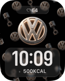 Vintage Volkswagen watch face preview for Apple Watch