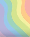 Pastel rainbow watch face featuring wavy soft bands of lavender, mint, yellow, and peach colors in a soothing design