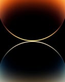 Golden and blue gradient wallpaper with a reflective arc for Apple Watch