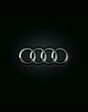 Audi-inspired Apple Watch face featuring the iconic four-ring logo on a black background