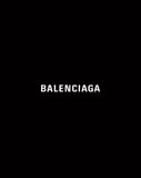 Balenciaga logo on a plain black background, featured on a minimalist watch face