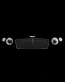 Bentley grille watch face featuring the iconic front grille and headlights on a sleek black background