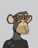 Illustration of a cool ape wearing sunglasses and a distressed black shirt, featured on a watch face.