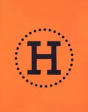 Hermès-inspired orange Apple Watch face featuring the iconic