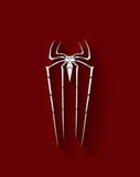 Spider Emblem watch face displaying the iconic white spider symbol on a deep red background.