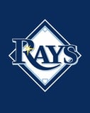 The Tampa Bay Rays logo with a diamond pattern on a blue background, designed for a watch face.