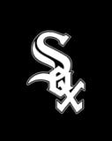 Chicago White Sox watch face displaying the team’s iconic white script logo on a black background.
