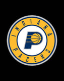 Indiana Pacers logo with a blue and gold circular background, displayed on a watch face.