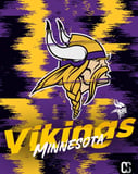 Minnesota Vikings watch face featuring the team’s Viking logo on a textured purple and gold background.