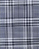 Classic Glen Plaid fabric pattern in black and white, featured on a watch face.