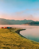 Tranquil lakeside watch face preview for Apple Watch