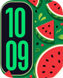 Watermelon watch face preview for Apple Watch