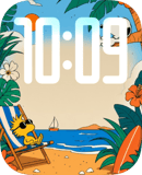 Woodstock Beach watch face preview for Apple Watch