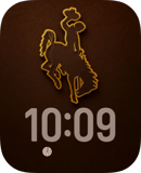 Wyoming Cowboys watch face preview for Apple Watch